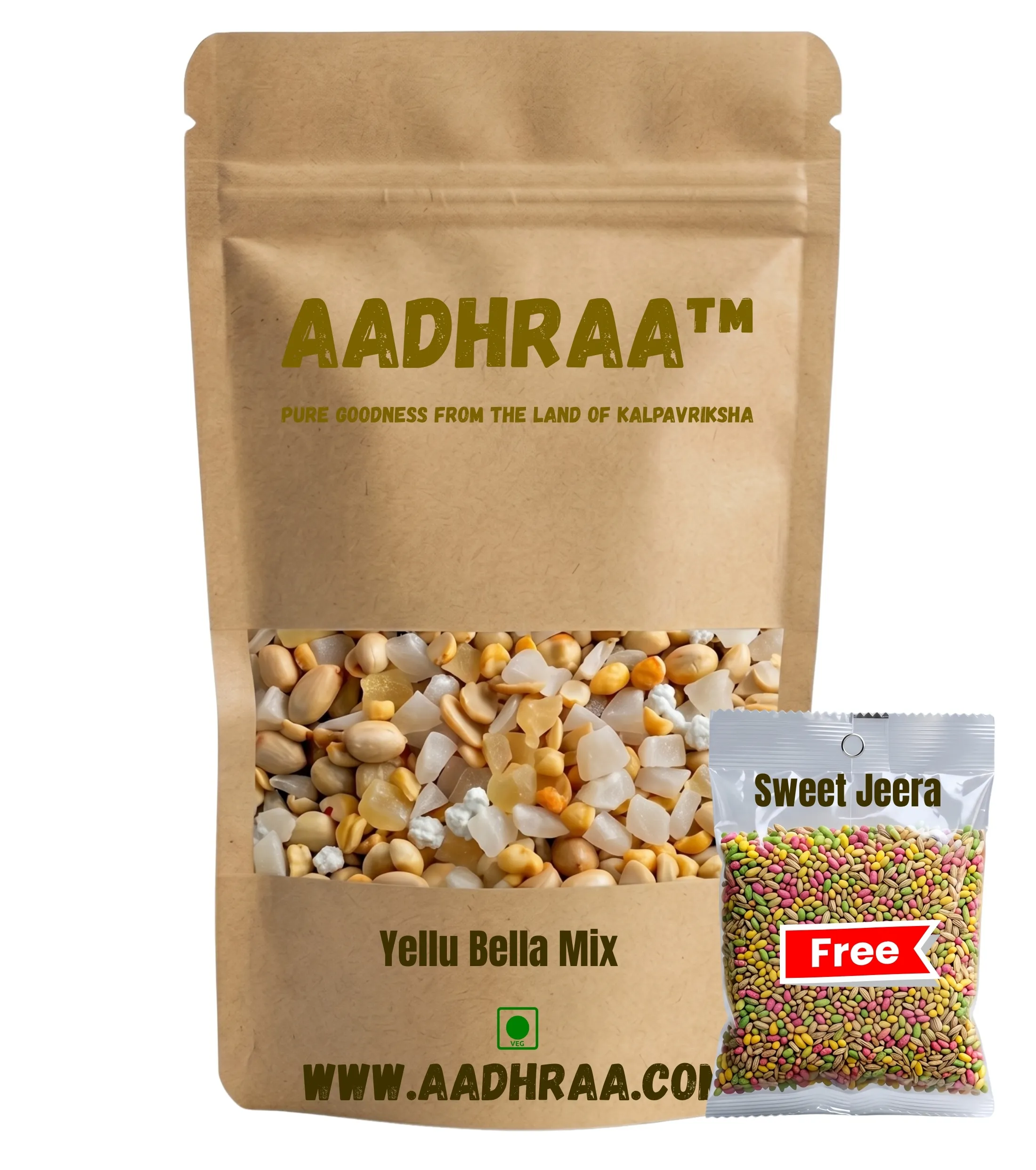 AADHRAA Yellu Bella Mix (With Sweet Jira, 300 Gram)