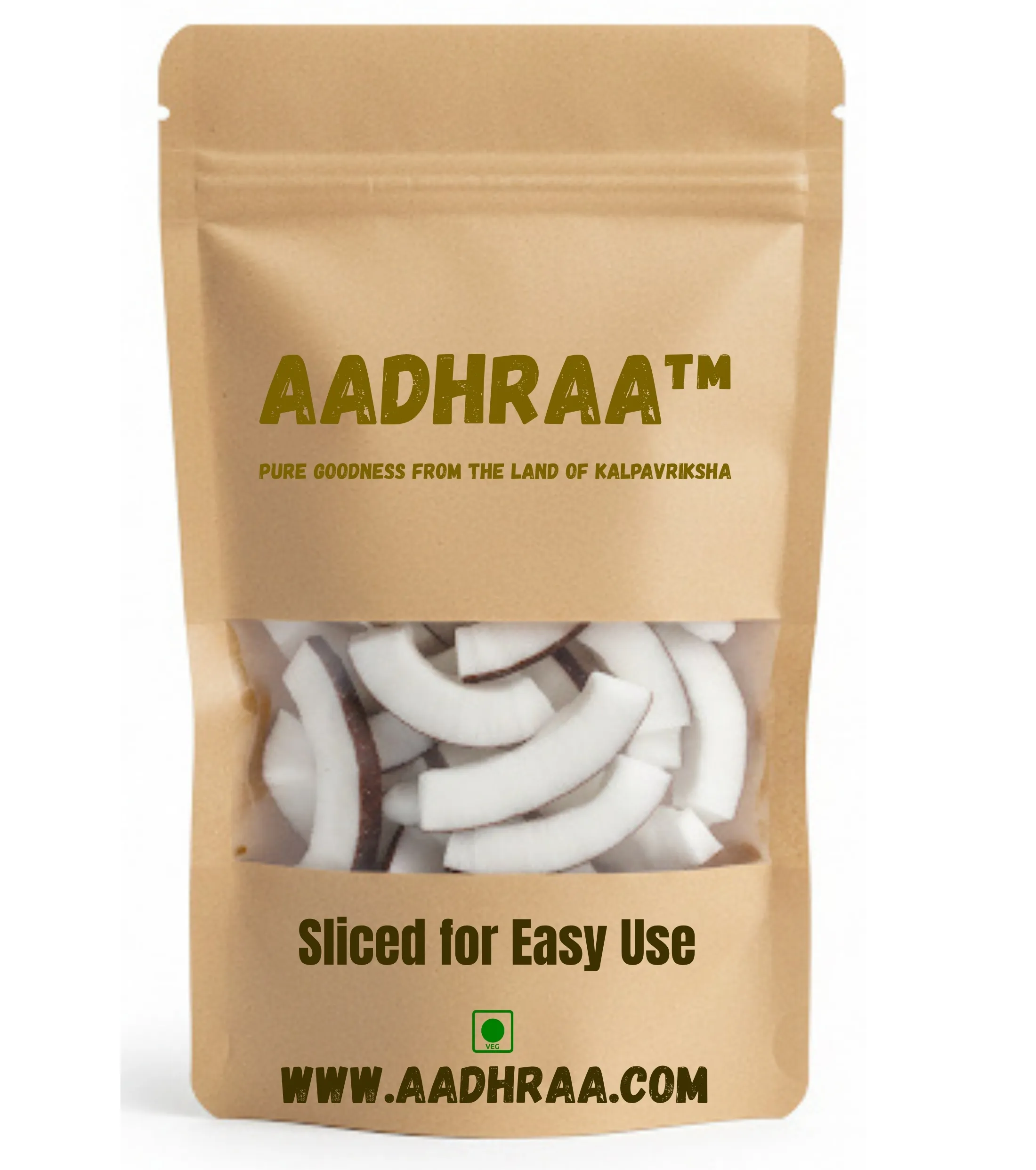 AADHRAA Premium Tiptur Dry Copra or Dry Coconut Slice 1000 Gram