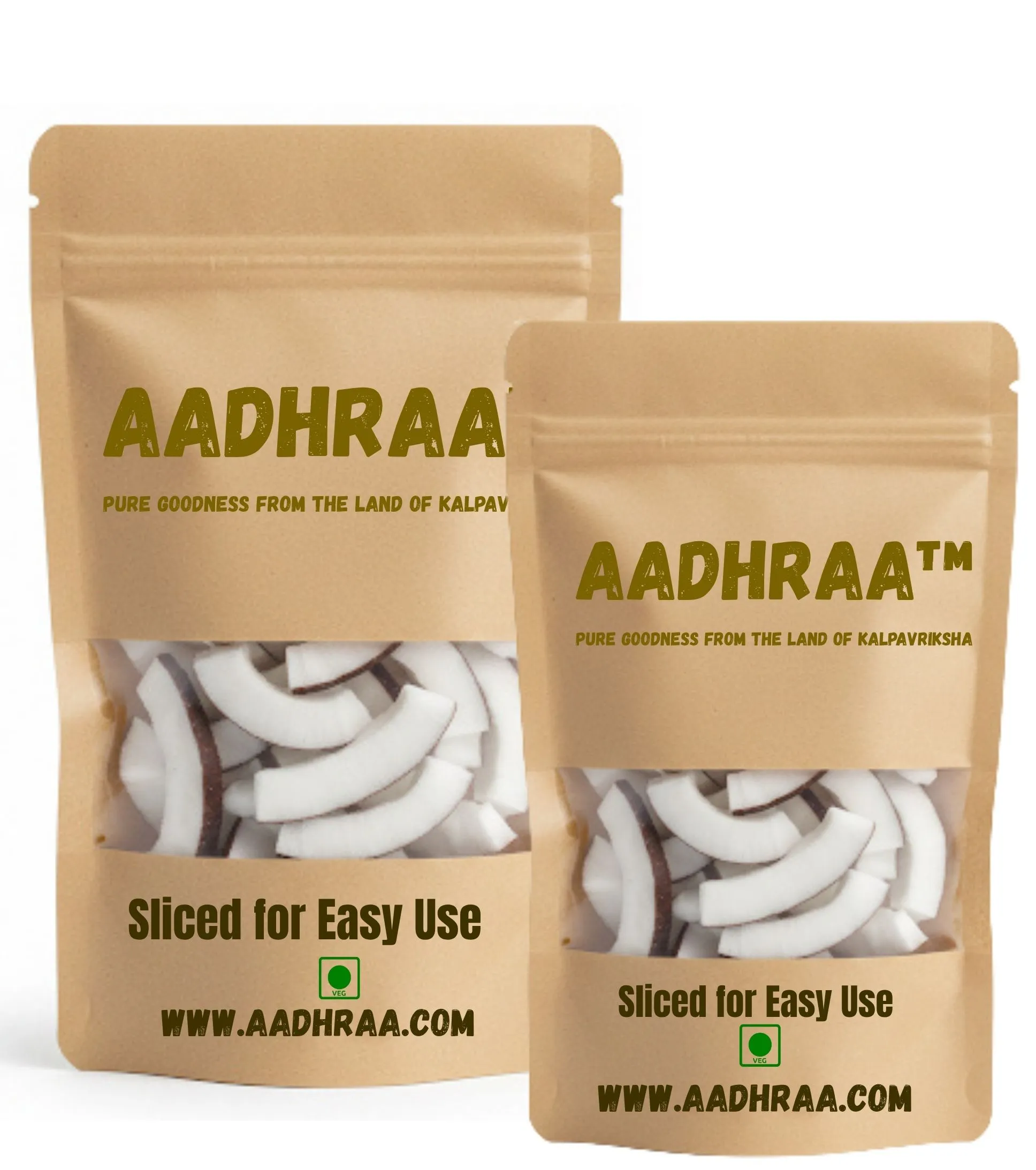 AADHRAA Premium Tiptur Dry Copra or Dry Coconut Slice 1.5 Kg